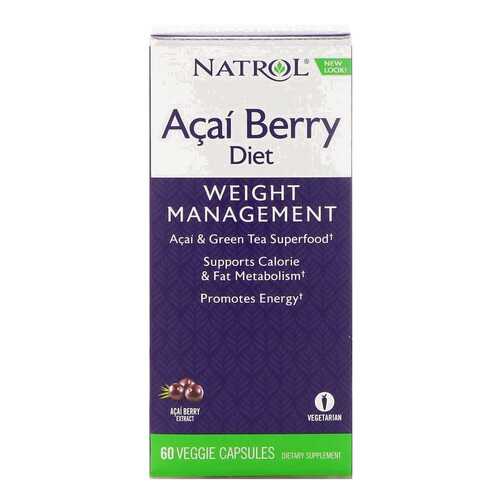 Антиоксидант Natrol AcaiBerry Diet 60 капс. натуральный в Интерспорт