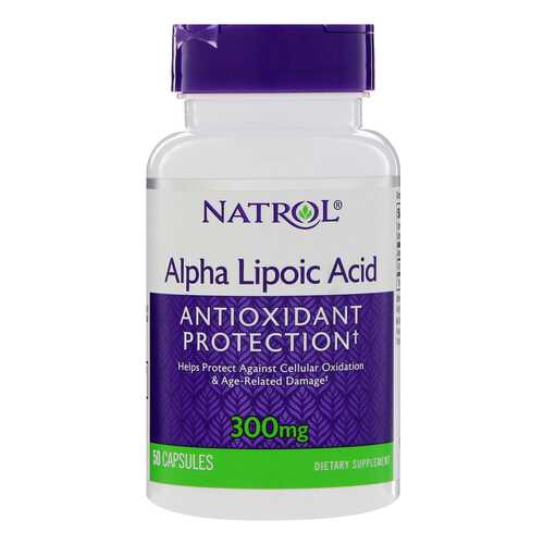 Антиоксидант Natrol Alpha Lipoic Acid 50 капс. натуральный в Интерспорт