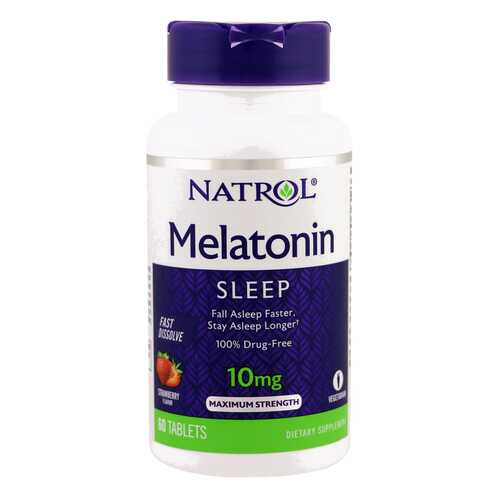 Добавка для сна Natrol Melatonin 60 табл. натуральный в Интерспорт