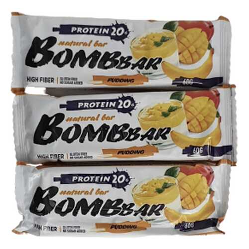 Батончик Bombbar Protein 3 60 г, 3 шт., манго/банан в Интерспорт