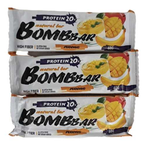 Батончик Bombbar Protein 3 60 г, 3 шт., рисовый в Интерспорт