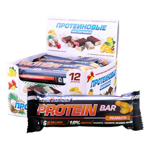 Батончик Ironman Protein Bar 12 50 г, 12 шт., орех в Интерспорт