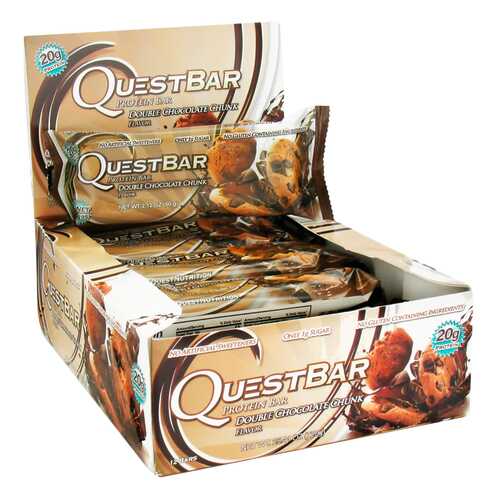 Quest Nutrition Батончики Quest Bar Natural 60 г, 12 шт, вкус: двойной шоколад в Интерспорт