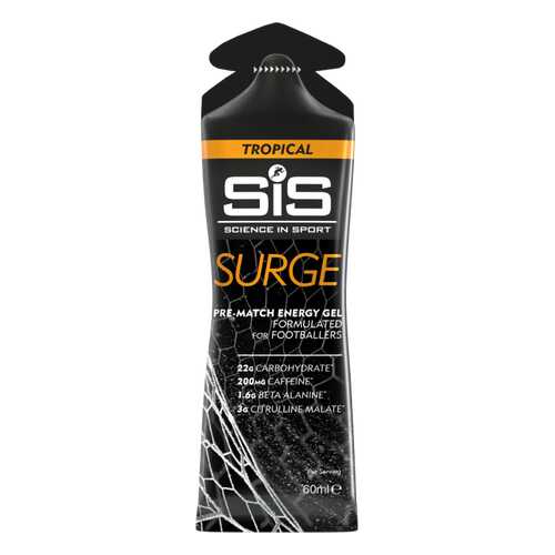 Углеводный гель SiS Surge Pre-Match Energy Gel 66 г, тропические фрукты в Интерспорт