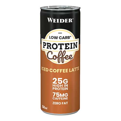 Weider Low Carb Protein Coffee, 250 мл, вкус: ледяной латте в Интерспорт