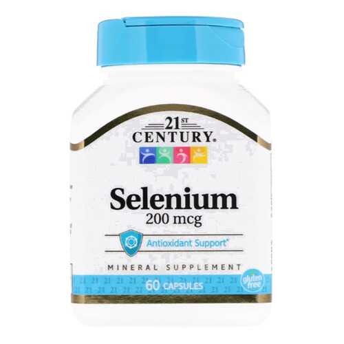 Селен 21st Century Selenium 200 mcg 60 капсул в Интерспорт