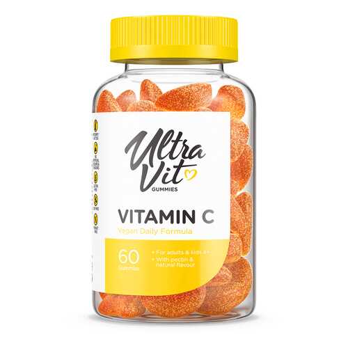 UltraVit Vitamin C Gummies, 60 таб, вкус: апельсин в Интерспорт