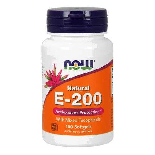 Витамин E NOW Sports E-200 Mixed Tocopherols 100 капсул в Интерспорт