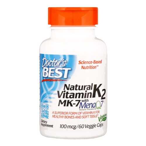 Витамин K2 Doctor's Best Vitamin K-2 MK-7 60 капсул в Интерспорт