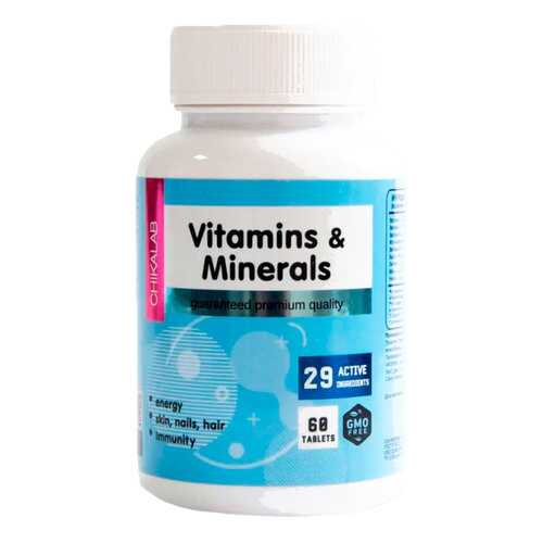 Витаминно-минеральный комплекс Chikalab Vitamins & Minerals (60 таблеток) в Интерспорт