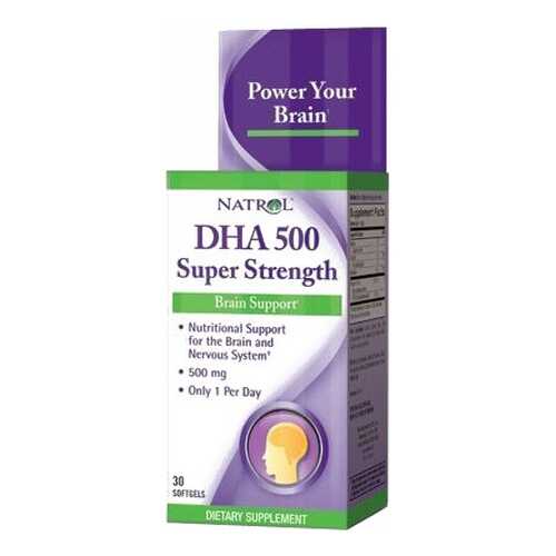 Omega 3 Natrol Dha 500 Super Strength 30 капс. в Интерспорт