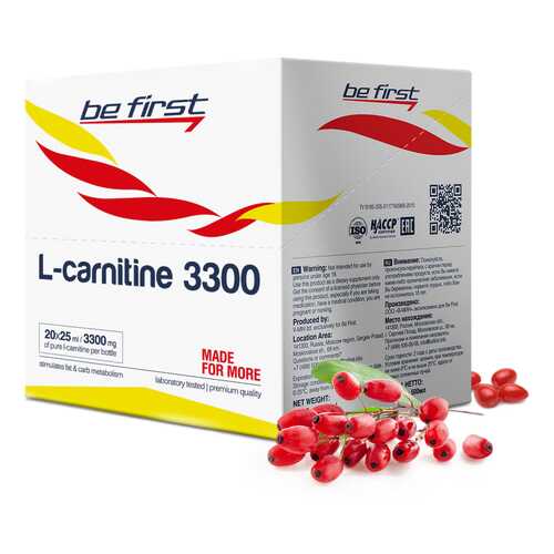 Be First L-Carnitine 3300, 20 ампул по 25 мл, Barberry в Интерспорт