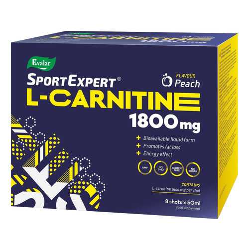 Эвалар SportExpert L-Carnitine 1800, 8 ампул по 50 мл, Peach в Интерспорт