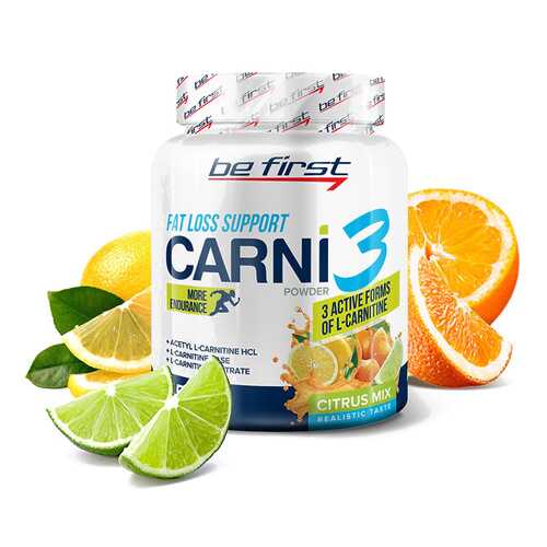 Карнитин Be First Carni 3 Powder Цитрусовый микс 150г в Интерспорт