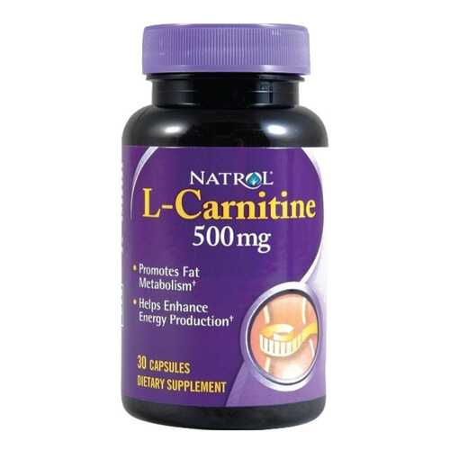 Natrol L-Carnitine 500, 30 капсул в Интерспорт