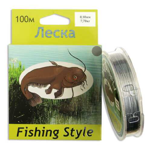 Леска плетеная Fishing Style RL2902 0,1 мм, 100 м, 7,7 кг серая в Интерспорт