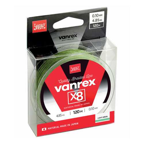 Леска плетёная Lucky John Vanrex x8 Light Green, 120/010 в Интерспорт