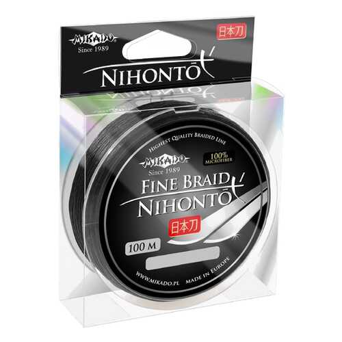 Леска плетеная Mikado Nihonto Fine 0,06 мм, 100 м, 3,25 кг black в Интерспорт