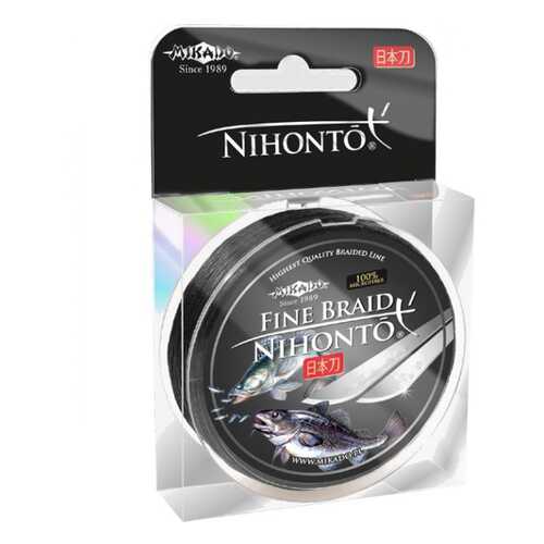 Леска плетеная Mikado Nihonto Fine 0,08 мм, 15 м, 4,95 кг black в Интерспорт