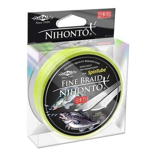 Леска плетеная Mikado Nihonto Fine 0,18 мм, 100 м, 14,4 кг fluo в Интерспорт