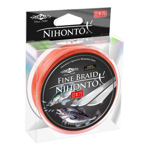 Леска плетеная Mikado Nihonto Fine 0,45 мм, 150 м, 37,4 кг orange в Интерспорт