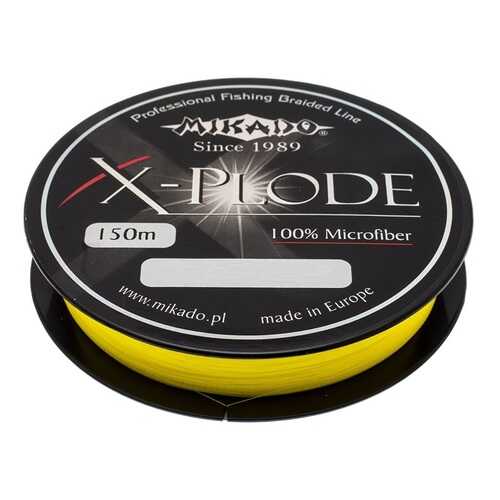 Леска плетеная Mikado X-Plode 0,12 мм, 150 м, 12 кг yellow в Интерспорт