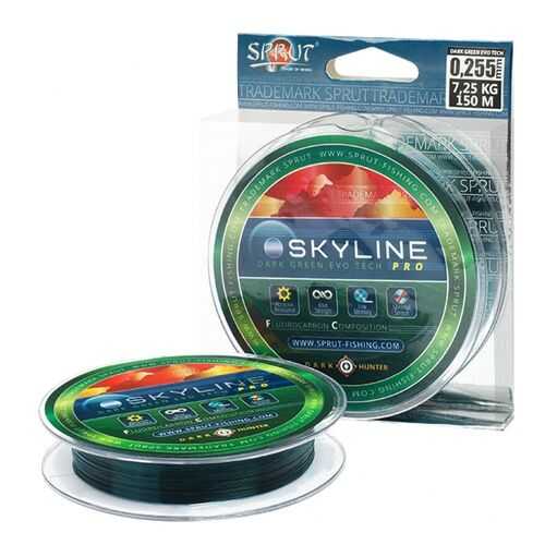 Леска SKYLINE Fluorocarbon Composition Evo Tech PRO Dark Green 150 м в Интерспорт