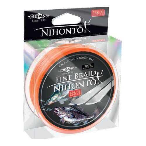 Шнур плетёный Mikado Nihonto Fine Braid Orange, 0,10 в Интерспорт