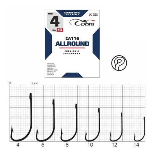 Рыболовные крючки Cobra Allround CA116 №11, 10 шт. в Интерспорт