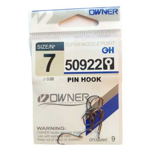 Рыболовные крючки Owner 50922 Pin Hook №7, 9 шт. в Интерспорт