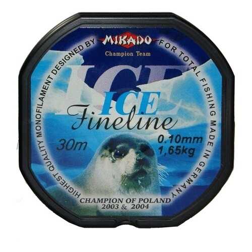 Леска монофильная Mikado FineLine Ice 0,1 мм, 30 м, 1,65 кг в Интерспорт