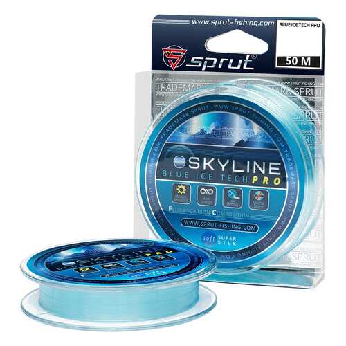 Леска монофильная Sprut Skyline IceTech Pro Blue 50 м, 0,105 мм, 2,15 кг в Интерспорт