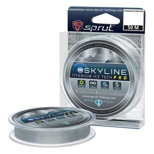 Леска монофильная Sprut Skyline IceTech Pro Titanium 50 м, 0,105 мм, 2,35 кг в Интерспорт