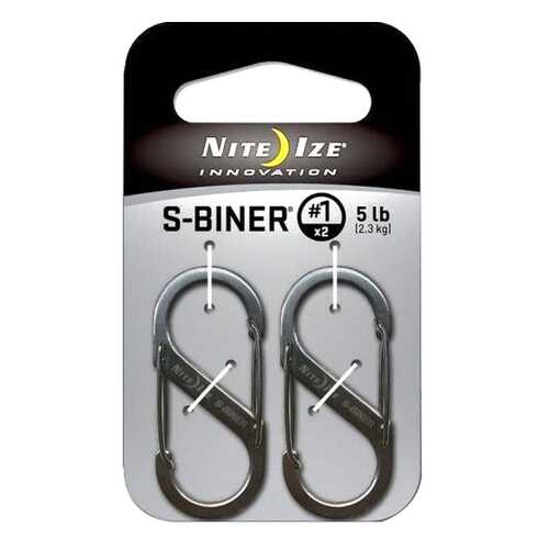 Набор карабинов Nite Ize S-Biner #1 2 шт. SB1-2PK-01 Black в Интерспорт