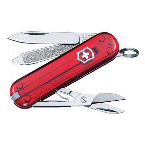 Мультитул-брелок Victorinox Classic 0.6223.T 58 мм красный, 7 функций в Интерспорт