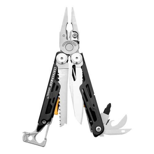 Мультитул Leatherman Signal 832265 черный/оранжевый, 19 функций в Интерспорт