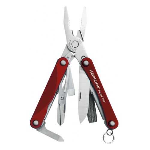 Мультитул Leatherman Squirt PS4 831227 55 мм красный, 9 функций в Интерспорт