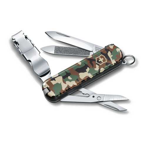 Нож-брелок VICTORINOX NailClip зелёный камуфляж 8 функций в Интерспорт