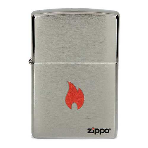 Зажигалка Zippo №200 Flame Brushed Chrome в Интерспорт