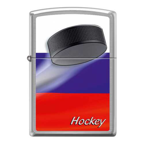 Зажигалка Zippo 200 Russian Hockey Puck Brushed Chrome в Интерспорт