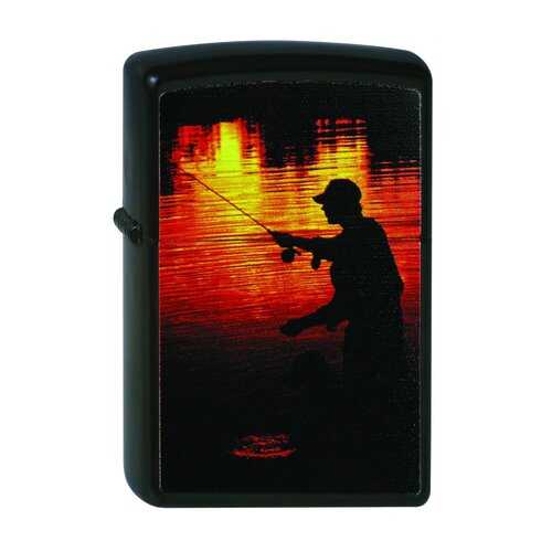 Зажигалка Zippo 218 Fisherman Black Matte в Интерспорт