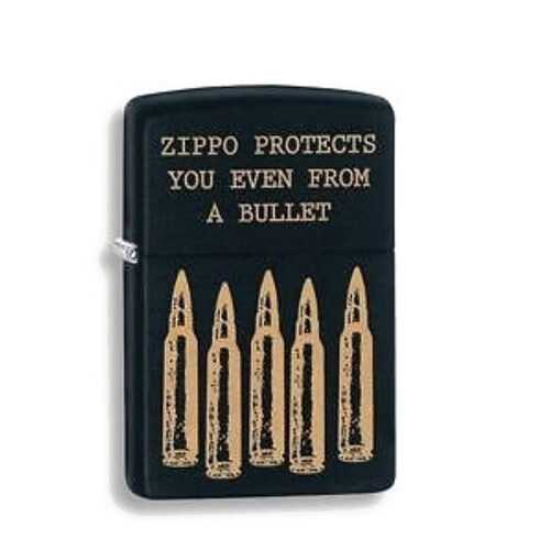 Зажигалка Zippo Bullet 28762 Black Matte в Интерспорт