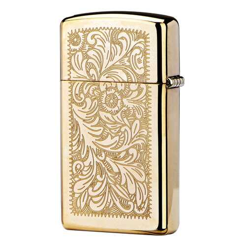 Зажигалка Zippo Slim Venetian Polish Brass в Интерспорт