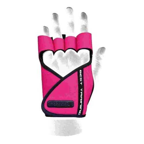 Перчатки для тяжелой атлетики и фитнеса Chiba Lady Motivation Glove, розовые/черные, S в Интерспорт