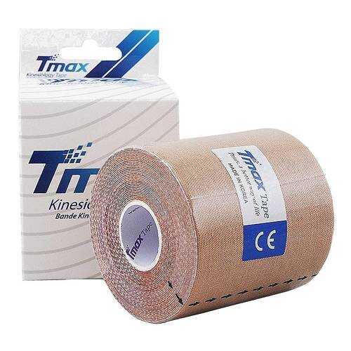 Кинезио тейп Tmax Extra Sticky 7.5x5, хлопок - 96%, спандекс - 4% 423914-beige в Интерспорт