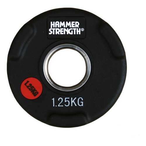 Диск олимпийский обрезиненный черный HAMMER STRENGTH WP074B на 1,25 кг в Интерспорт