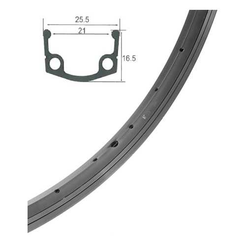 Обод 26 HLQC-10A-1 14Gх36Н алюм., черный, фрезер./330129 в Интерспорт