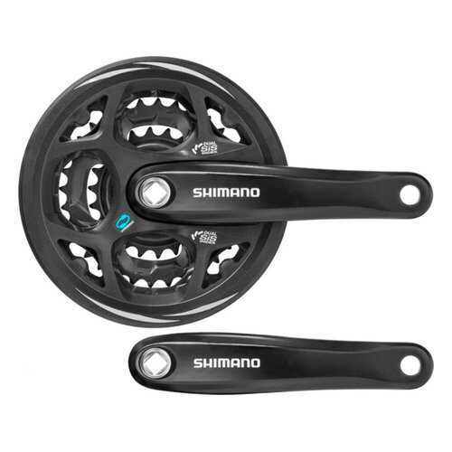 SHIMANO Система Shimano Altus, M311, 175мм, Кв, 48/38/28T, с защитой чёрный в Интерспорт