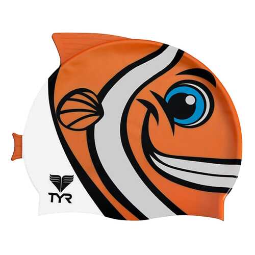 Шапочка для плавания TYR Happy Fish Cap 810 orange в Интерспорт