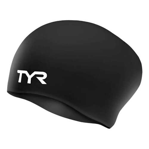 Шапочка для плавания TYR Long Hair Wrinkle-Free Silicone Cap 001 black в Интерспорт